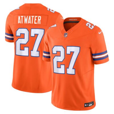 Steve Atwater Denver Broncos Orange Mile High Collection 1977 Throwback Vapor F.U.S.E Limited Jersey - All Stitched