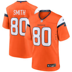 Rod Smith Denver Broncos Orange Home Game Jersey - All Stitched