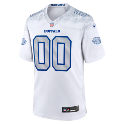 Alternative view of Custom Buffalo Bills White 2025 Rivalries Collection Game Jersey - All Stitched