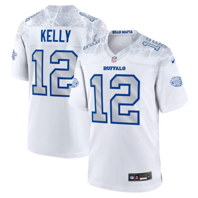 Jim Kelly Buffalo Bills White 2025 Rivalries Collection Game Jersey - All Stitched