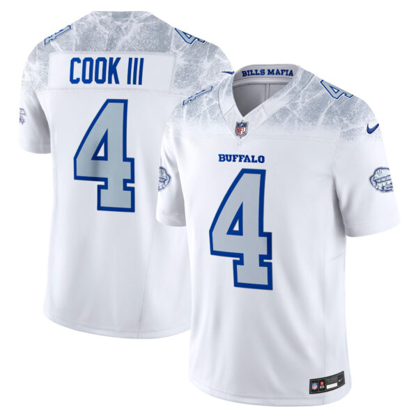 James Cook III Buffalo Bills White 2025 Rivalries Collection Limited Jersey - All Stitched