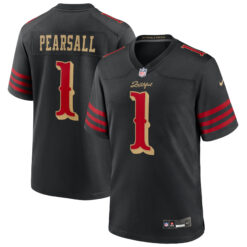 Ricky Pearsall San Francisco 49ers Black 2025 Rivalries Collection Game Jersey - All Stitched