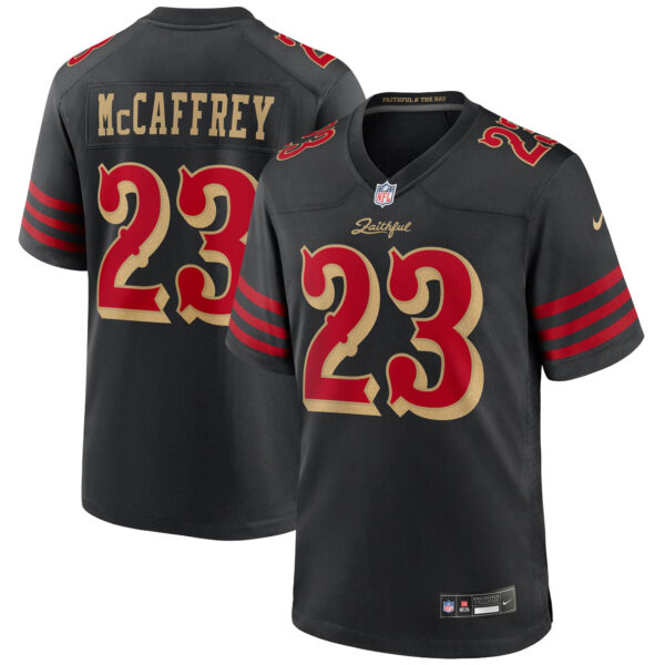 Christian McCaffrey San Francisco 49ers Black 2025 Rivalries Collection Game Jersey - All Stitched