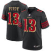 Brock Purdy San Francisco 49ers Black 2025 Rivalries Collection Game Jersey - All Stitched