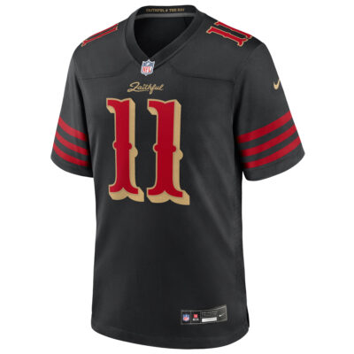 Alternative view of Brandon Aiyuk San Francisco 49ers Black 2025 Rivalries Collection Game Jersey - All Stitched