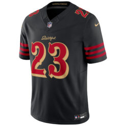 Alternative view of Christian McCaffrey San Francisco 49ers Black 2025 Rivalries Collection Limited Jersey - All Stitched