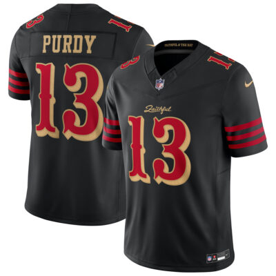 Brock Purdy San Francisco 49ers Black 2025 Rivalries Collection Limited Jersey - All Stitched