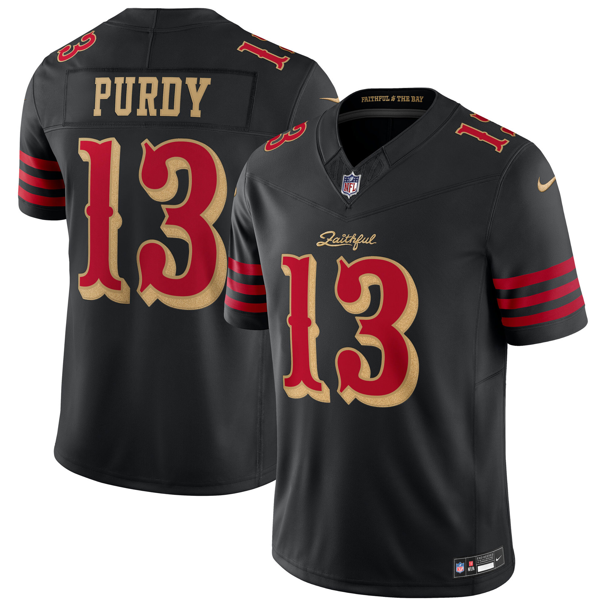 Brock Purdy San Francisco 49ers Black 2025 Rivalries Collection Limited Jersey - All Stitched