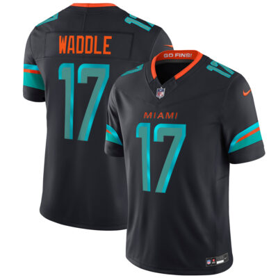 Jaylen Waddle Miami Dolphins Pitch Blue 2025 Rivalries Collection Limited Jersey - All Stitched