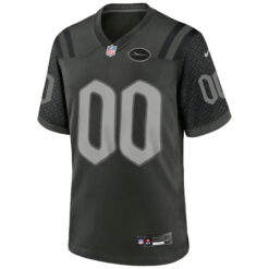 Alternative view of Custom New York Jets Gotham Green 2025 Rivalries Collection Game Jersey - All Stitched