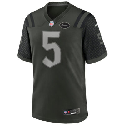 Alternative view of Wilson Gotham New York Jets Gotham Green 2025 Rivalries Collection Game Jersey - All Stitched