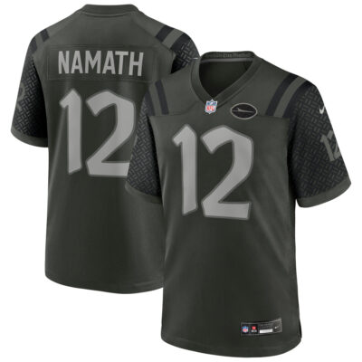 Joe Namath New York Jets Gotham Green 2025 Rivalries Collection Game Jersey - All Stitched