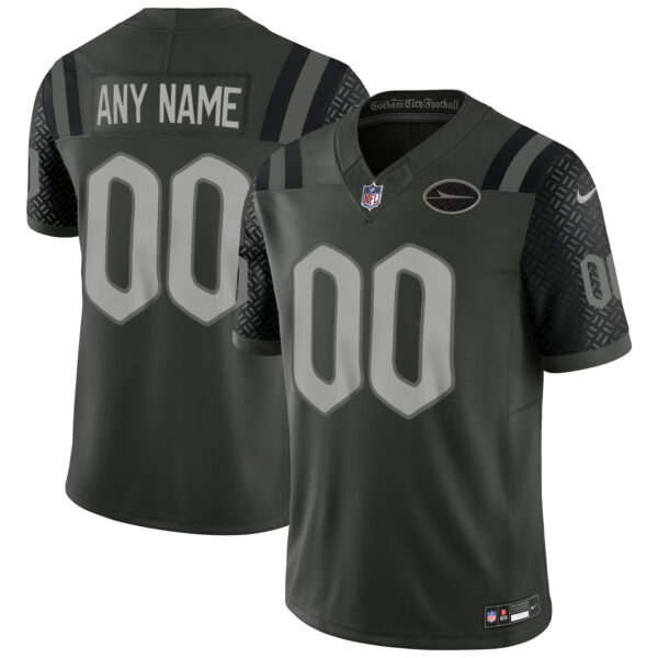 Custom New York Jets Gotham Green 2025 Rivalries Collection Limited Jersey - All Stitched