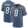 Stefon Diggs New England Patriots Storm Blue 2025 Rivalries Collection Game Jersey - All Stitched