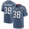 Rhamondre Stevenson New England Patriots Storm Blue 2025 Rivalries Collection Game Jersey - All Stitched