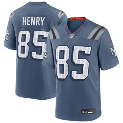 Hunter Henry New England Patriots Storm Blue 2025 Rivalries Collection Game Jersey - All Stitched
