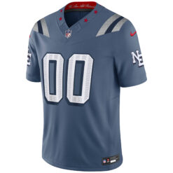 Alternative view of Custom New England Patriots Storm Blue 2025 Rivalries Collection Limited Jersey - All Stitched