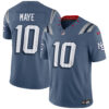 Drake Maye New England Patriots Storm Blue 2025 Rivalries Collection Limited Jersey - All Stitched