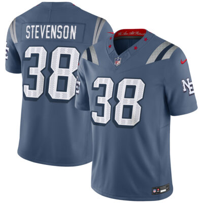 Rhamondre Stevenson New England Patriots Storm Blue 2025 Rivalries Collection Limited Jersey - All Stitched