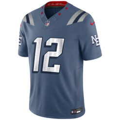 Alternative view of Tom Brady New England Patriots Storm Blue 2025 Rivalries Collection Limited Jersey - All Stitched