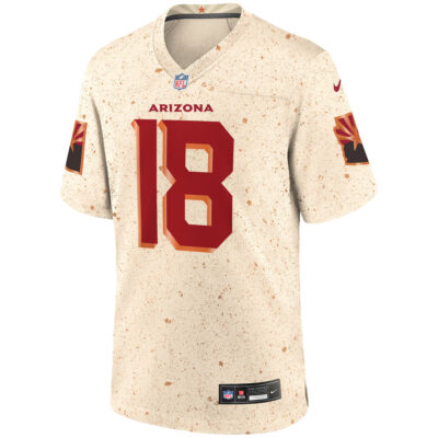 Alternative view of Marvin Harrison Jr Arizona Cardinals Natural 2025 Rivalries Collection Game Jersey - All Stitched