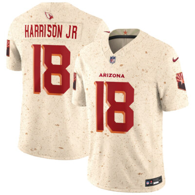 Marvin Harrison Jr Arizona Cardinals Natural 2025 Rivalries Collection Limited Jersey - All Stitched