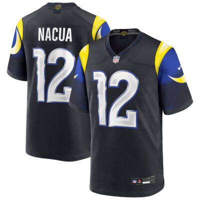 Puka Nacua Los Angeles Rams Midnight Blue 2025 Rivalries Collection Game Jersey - All Stitched