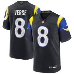 Jared Verse Los Angeles Rams Midnight Blue 2025 Rivalries Collection Game Jersey - All Stitched