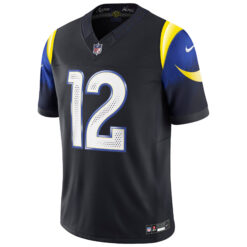 Alternative view of Puka Nacua Los Angeles Rams Midnight Blue 2025 Rivalries Collection Limited Jersey - All Stitched