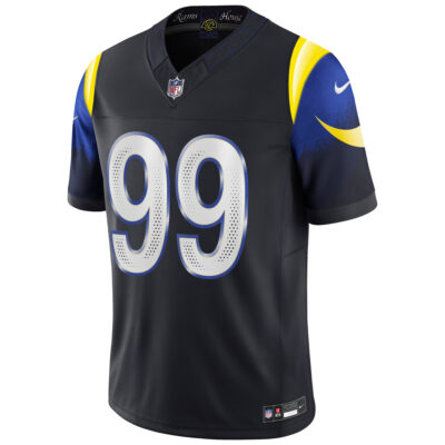 Alternative view of Aaron Donald Los Angeles Rams Midnight Blue 2025 Rivalries Collection Limited Jersey - All Stitched