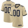 Custom New Orleans Saints Gold 2025 Rivalries Collection Game Jersey - All Stitched