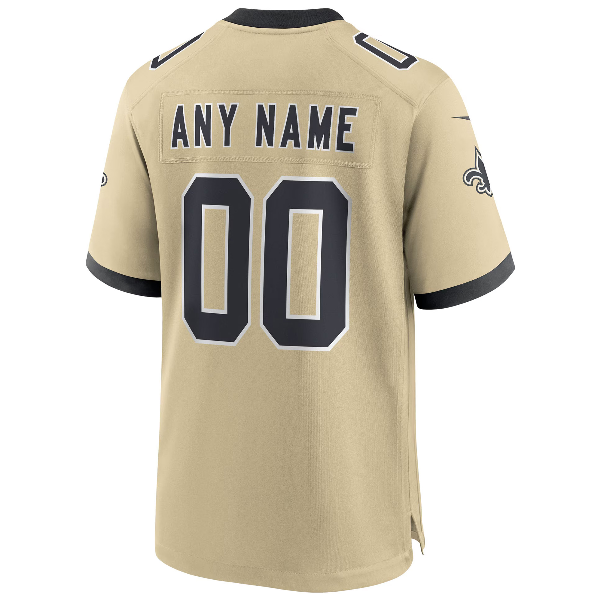 Custom New Orleans Saints Gold 2025 Rivalries Collection Game Jersey - All Stitched - Image 3