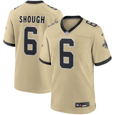 Tyler Shough New Orleans Saints Gold 2025 Rivalries Collection Game Jersey - All Stitched