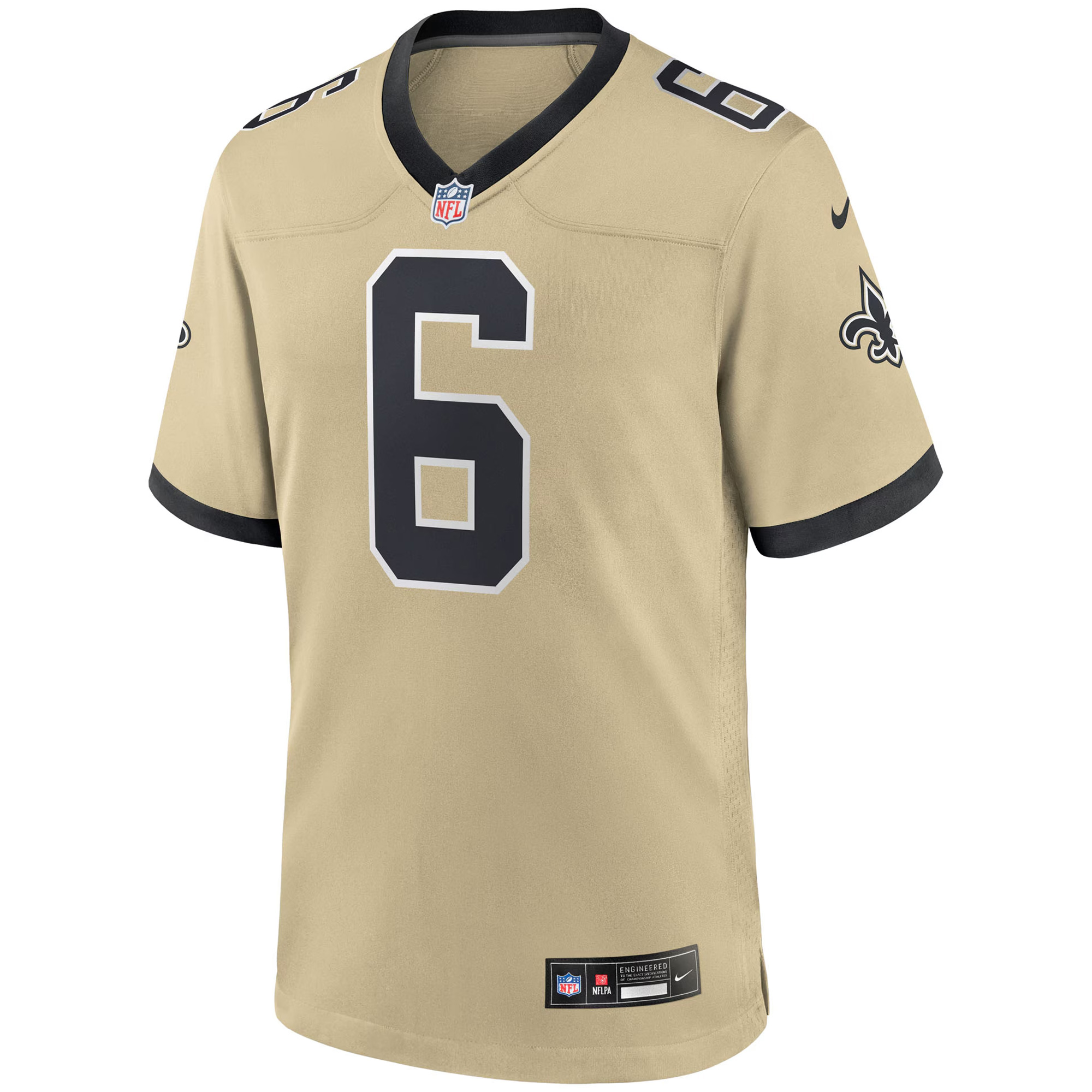 Tyler Shough New Orleans Saints Gold 2025 Rivalries Collection Game Jersey - All Stitched - Image 2