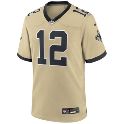 Alternative view of Chris Olave New Orleans Saints Gold 2025 Rivalries Collection Game Jersey - All Stitched