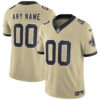 Custom New Orleans Saints Gold 2025 Rivalries Collection Limited Jersey - All Stitched