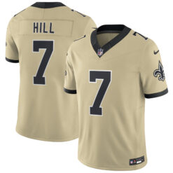 Taysom Hill New Orleans Saints Gold 2025 Rivalries Collection Limited Jersey - All Stitched