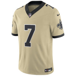 Alternative view of Taysom Hill New Orleans Saints Gold 2025 Rivalries Collection Limited Jersey - All Stitched