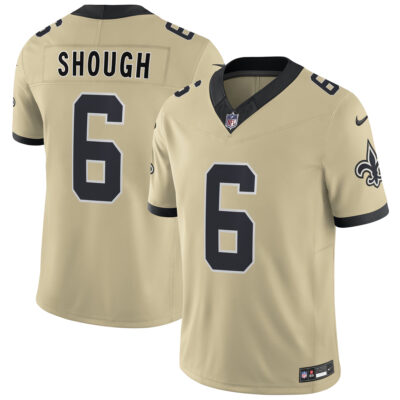 Tyler Shough New Orleans Saints Gold 2025 Rivalries Collection Limited Jersey - All Stitched