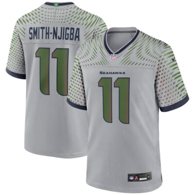 Jaxon Smith-Njigba Seattle Seahawks Wolf Grey 2025 Rivalries Collection Game Jersey - All Stitched