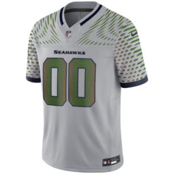 Alternative view of Custom Seattle Seahawks Wolf Grey 2025 Rivalries Collection Limited Jersey - All Stitched