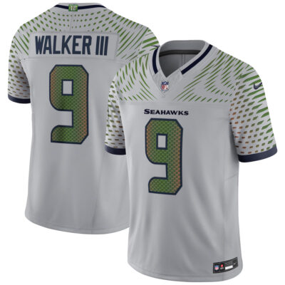 Kenneth Walker III Seattle Seahawks Wolf Grey 2025 Rivalries Collection Limited Jersey - All Stitched