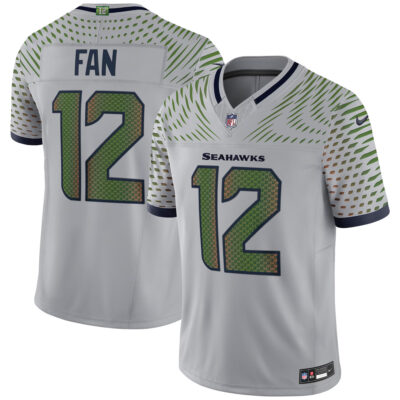 12th Fan Seattle Seahawks Wolf Grey 2025 Rivalries Collection Limited Jersey - All Stitched