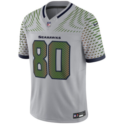 Alternative view of Steve Largent Seattle Seahawks Wolf Grey 2025 Rivalries Collection Limited Jersey - All Stitched