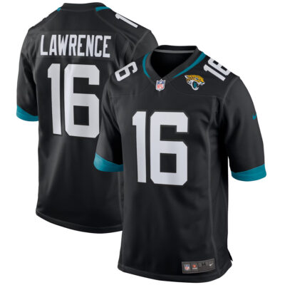 Trevor Lawrence Jacksonville Jaguars Black Alternate Game Jersey - All Stitched