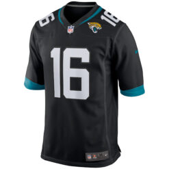Alternative view of Trevor Lawrence Jacksonville Jaguars Black Alternate Game Jersey - All Stitched