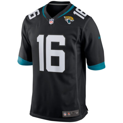 Alternative view of Trevor Lawrence Jacksonville Jaguars Black Alternate Game Jersey - All Stitched