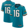 Trevor Lawrence Jacksonville Jaguars Teal Prowler Throwback Game Jersey - All Stitched