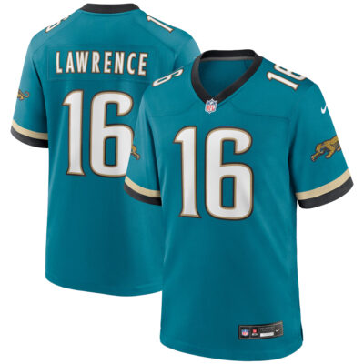 Trevor Lawrence Jacksonville Jaguars Teal Prowler Throwback Game Jersey - All Stitched