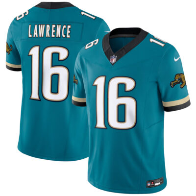 Trevor Lawrence Jacksonville Jaguars Teal Prowler Throwback Vapor F.U.S.E Limited Jersey - All Stitched